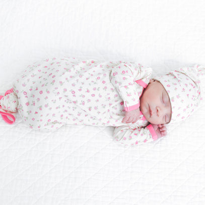 Rosebud Floral Knotted Hat