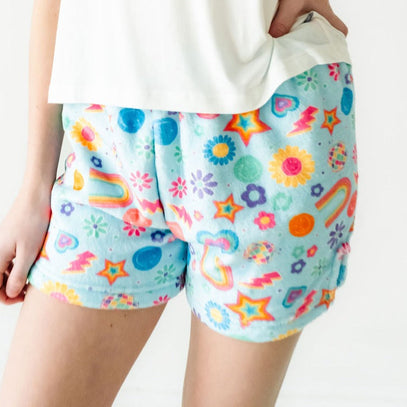 Plush Shorts-Groovy Smiles