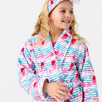 Plush Robe - Lollipop Hearts