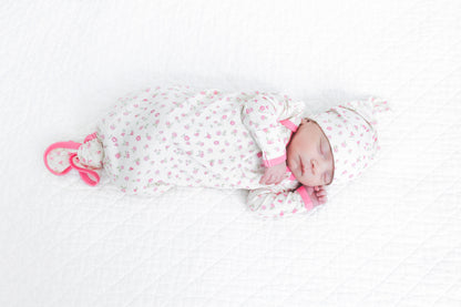 Rosebud Floral Knotted Hat