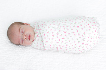 Rosebud Floral Swaddle Blanket