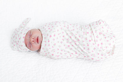 Rosebud Floral Swaddle Blanket