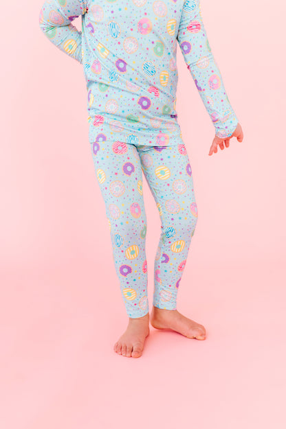 Turquoise Donuts Long Sleeve Jammies Set