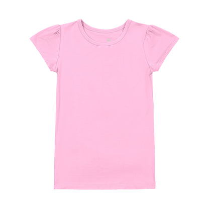 Little Girls Cap Sleeve Tee - PINK LEMONADE