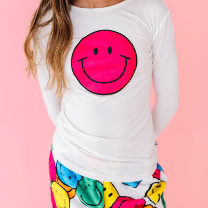 Long Sleeve Scoop Tee - SMILEY