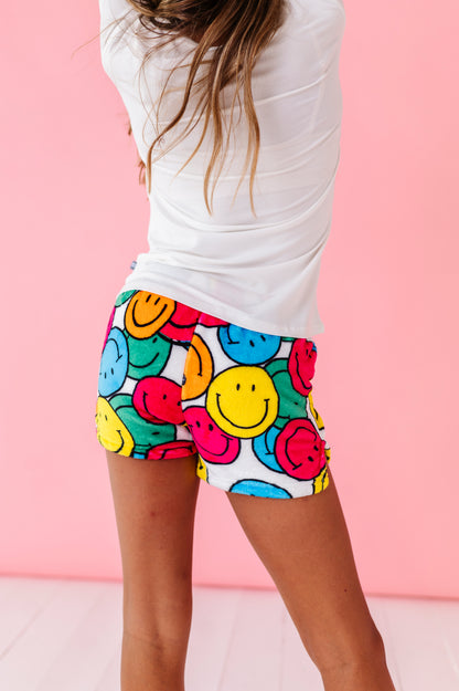 Plush Shorts-Jumbo Smiles