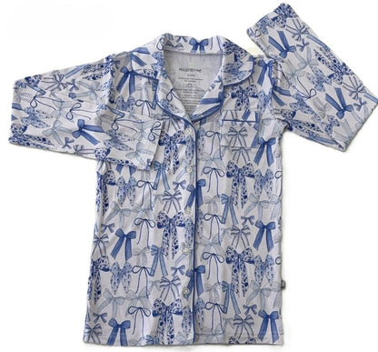 Tween Kellyanne's Bows Button Down PJ's