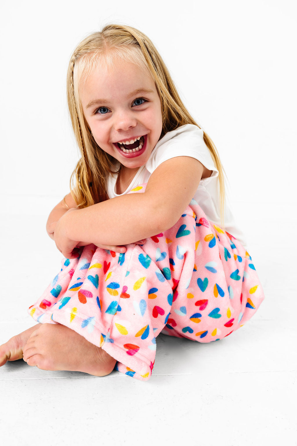 Plush Pants-Two Tone Hearts