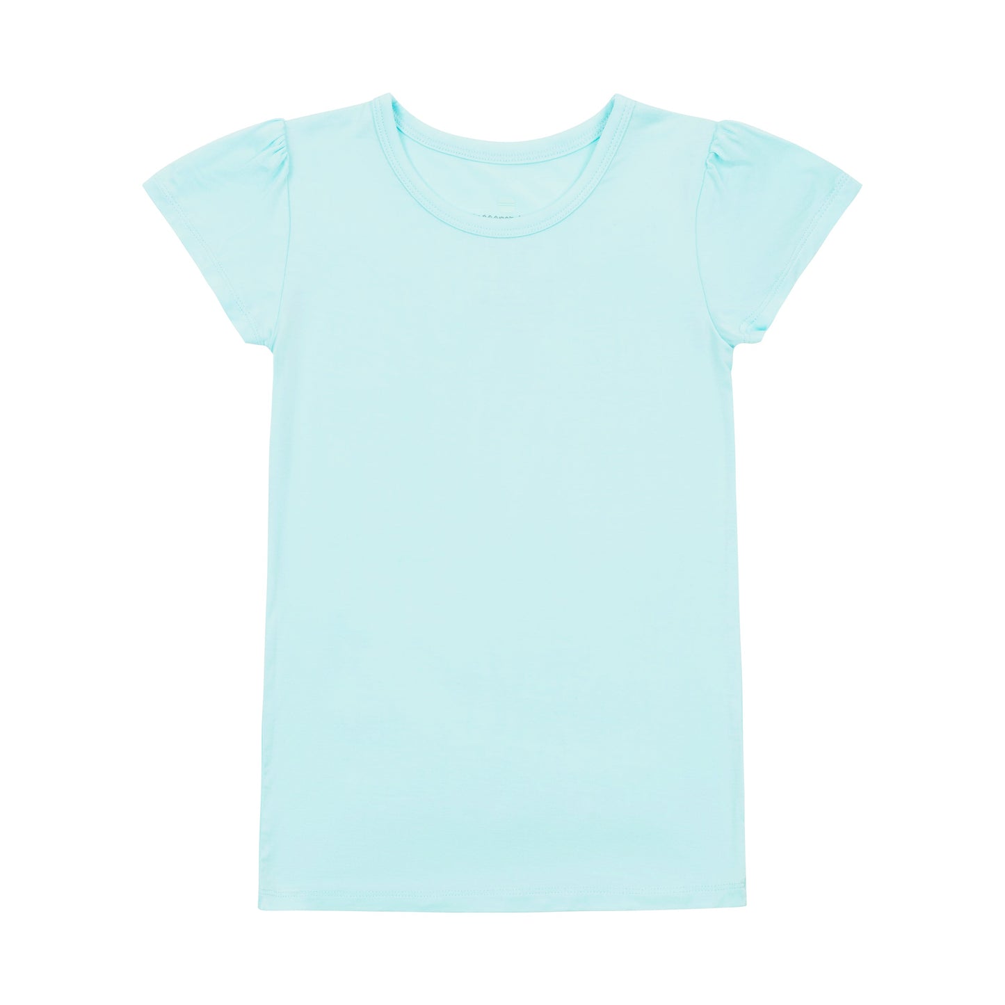 Little Girls Cap Sleeve Tee - TURQUOISE