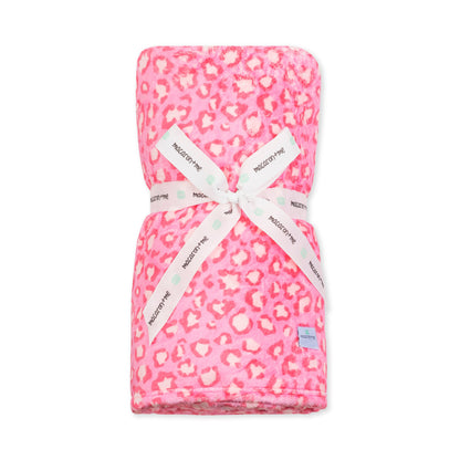 Plush Blanket-Pink Leopard