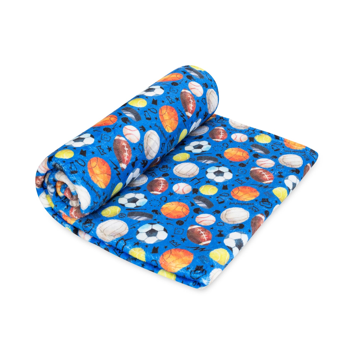 Plush Blanket-Blue Sports