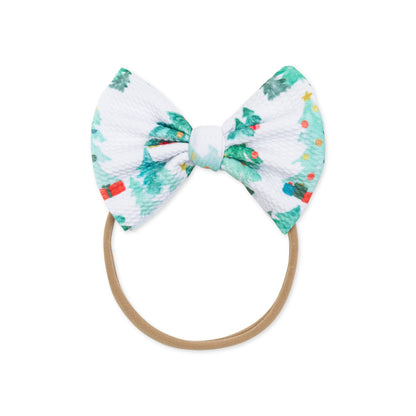 Christmas Forest-Stretchy Bow Headband