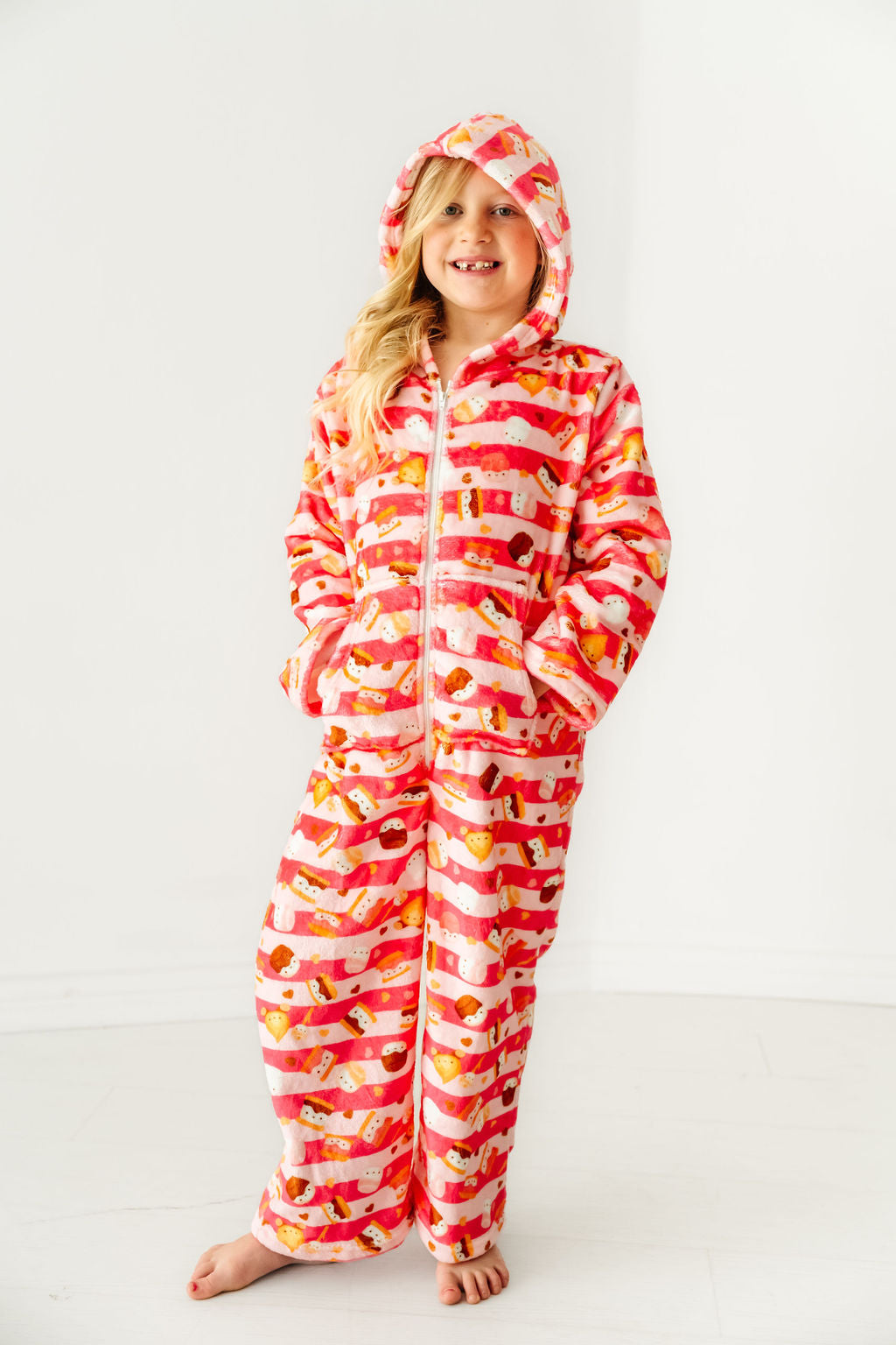 Plush Long Sleeve Onesie - Smores