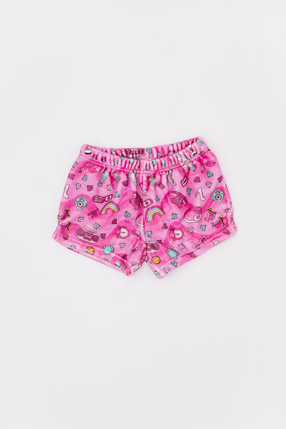 Plush Shorts - Totally Pink