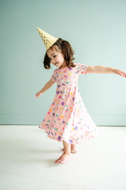 Birthday Sweets Twirl Dress with Ruffle