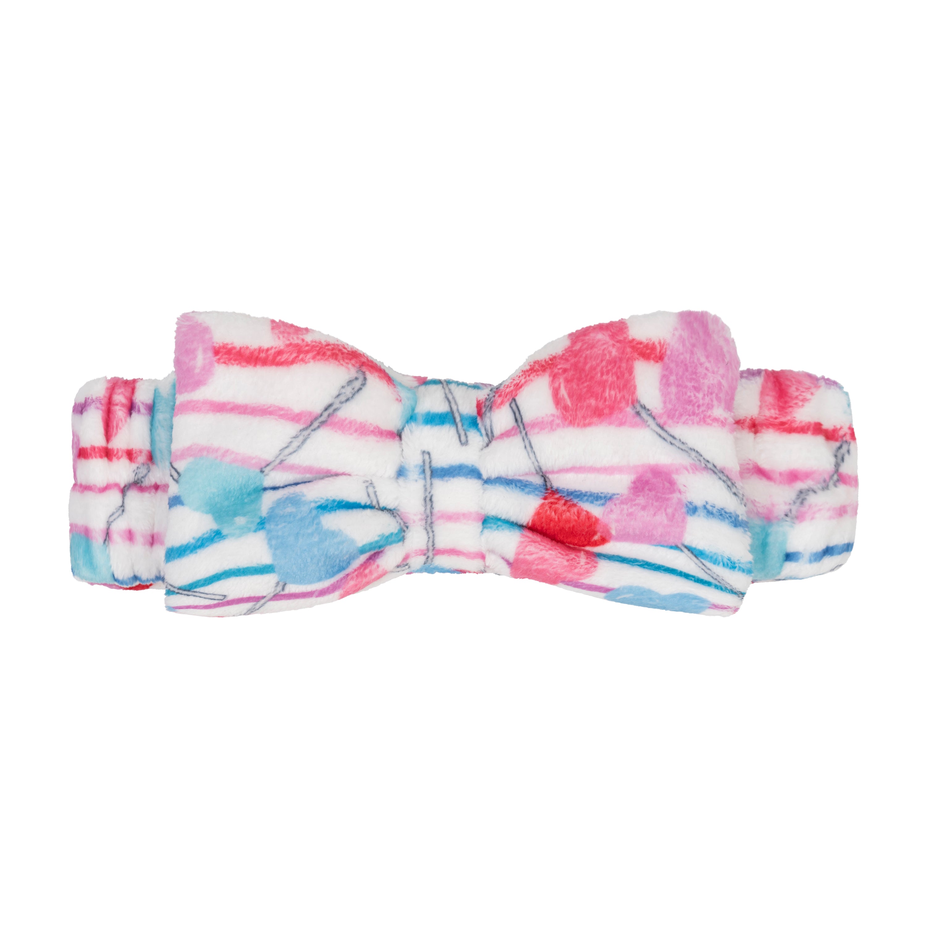 Plush Bow -Lollipop Hearts