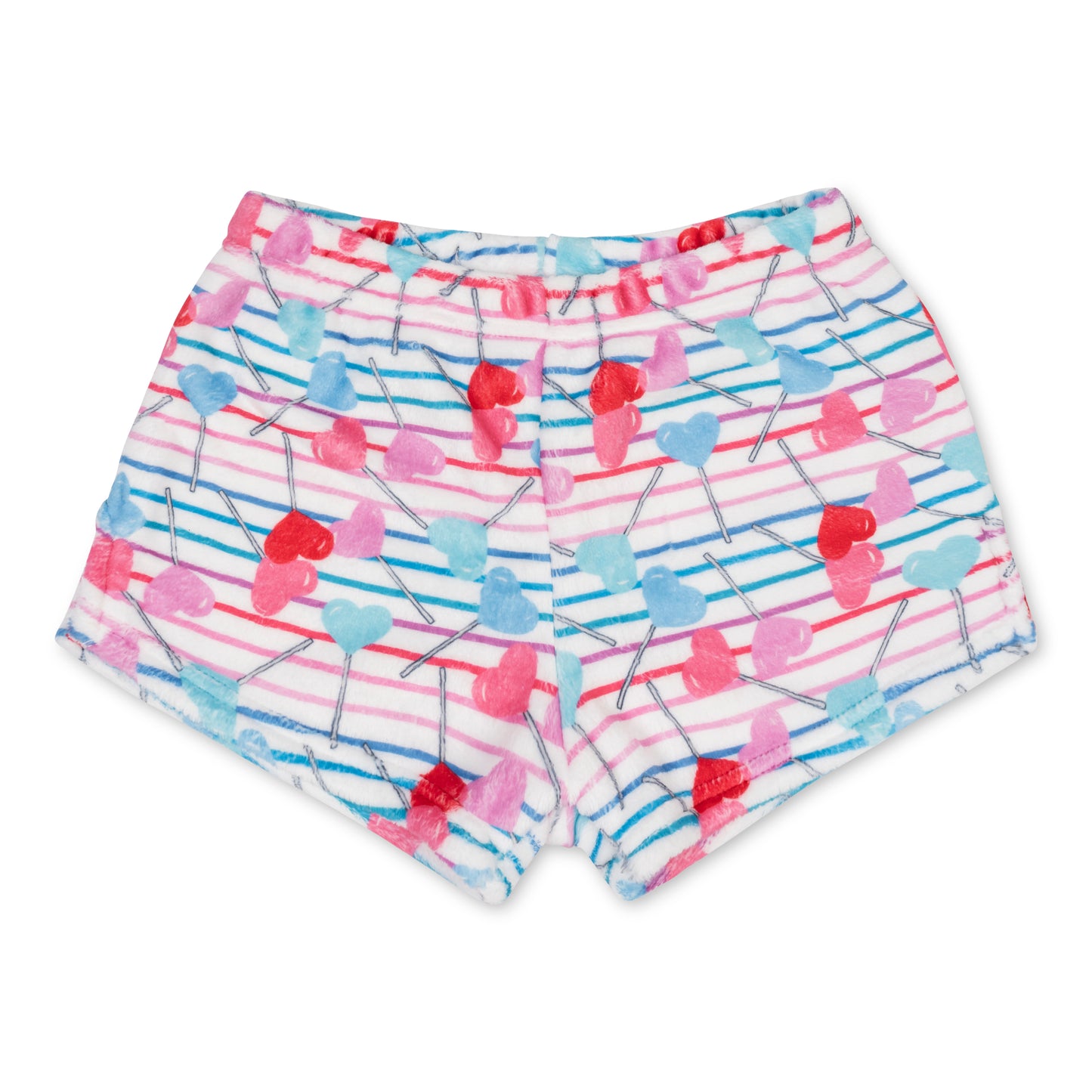 Plush Shorts - Lollipop Hearts