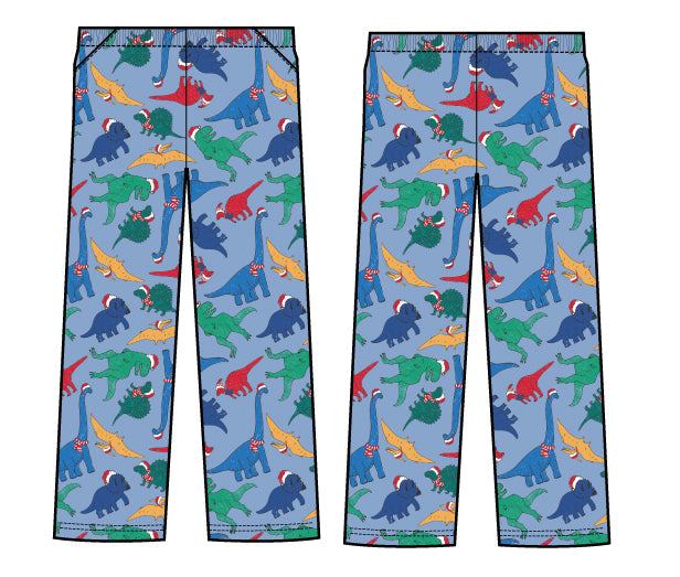 Plush Pants-Festive Dinos