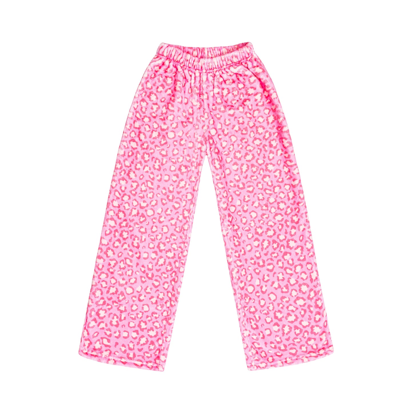 Plush Pants-Pink Leopard