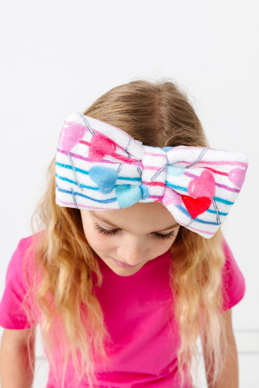Plush Bow -Lollipop Hearts