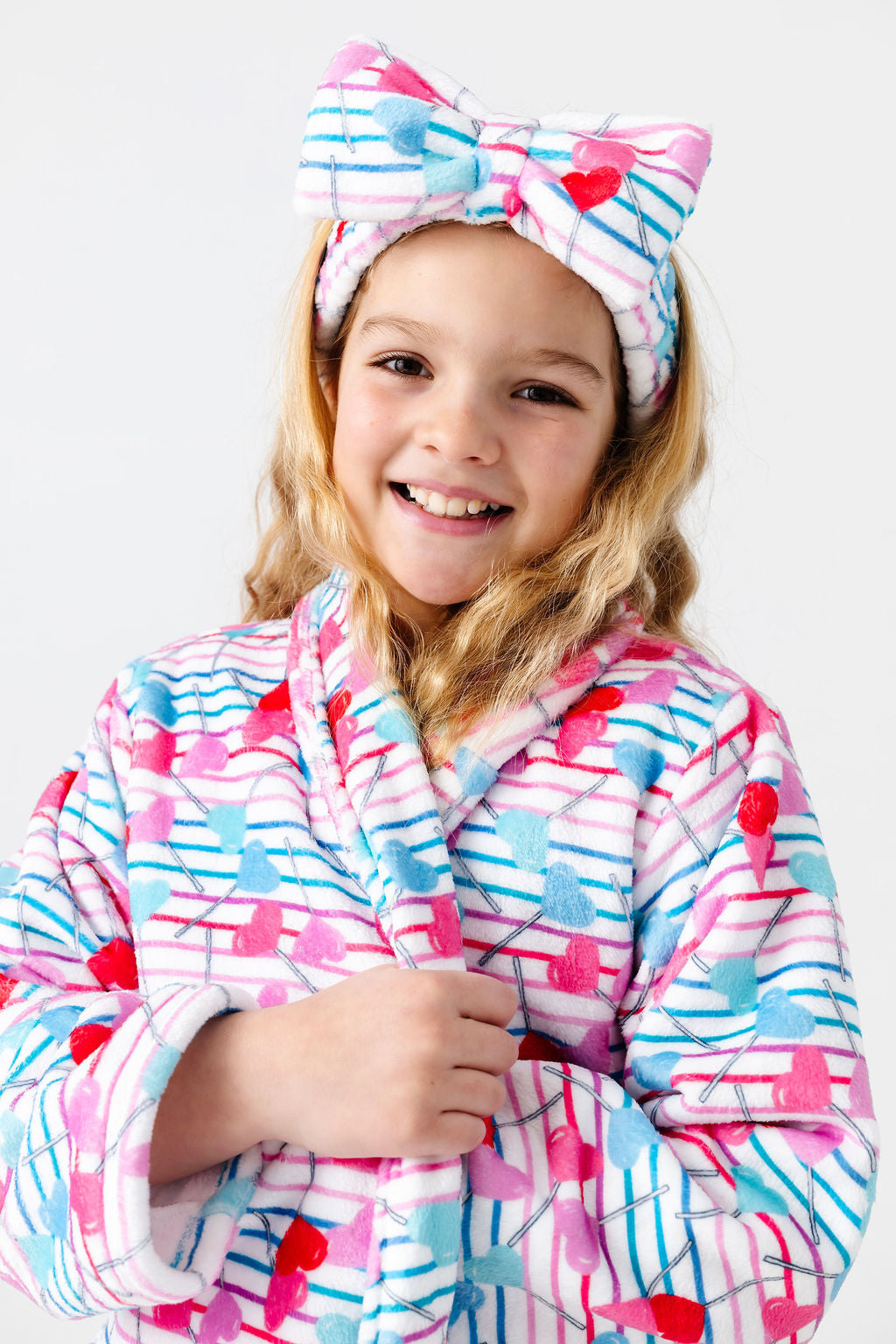 Plush Robe - Lollipop Hearts