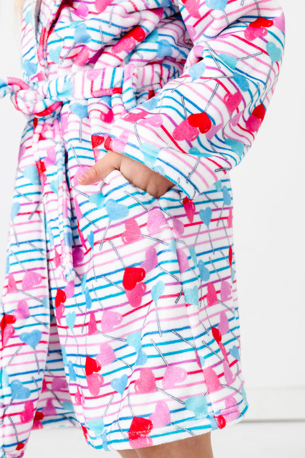 Plush Robe - Lollipop Hearts