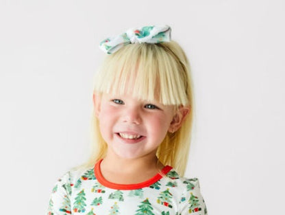 Christmas Forest-Stretchy Bow Headband