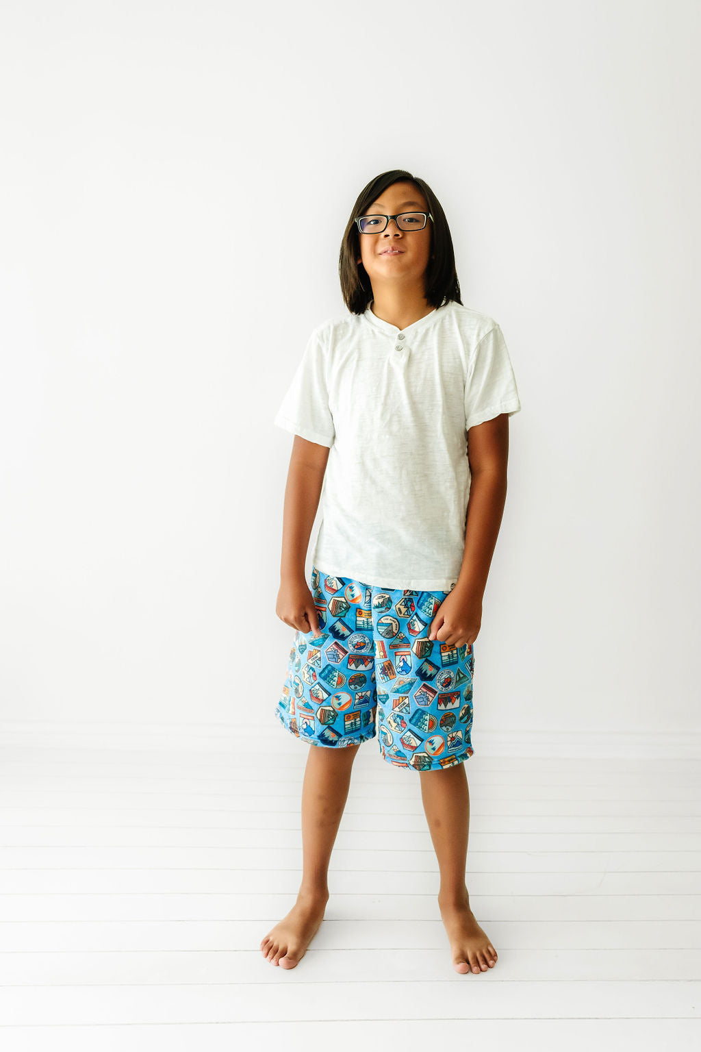 Plush Boy Shorts-Happy Camper