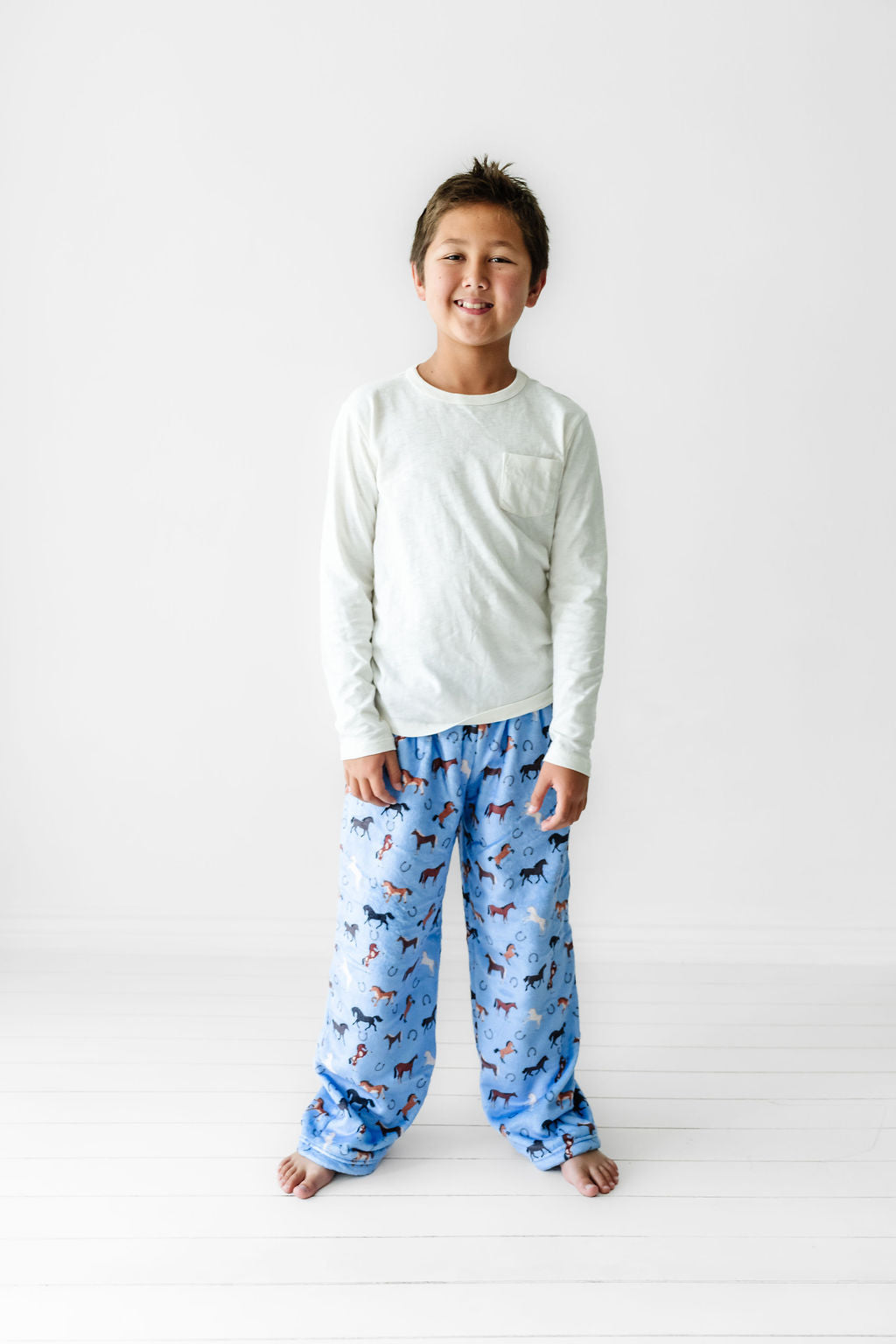 Plush Pants-Western Blue