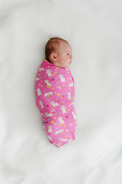 Unicorn Kitty Swaddle Blanket