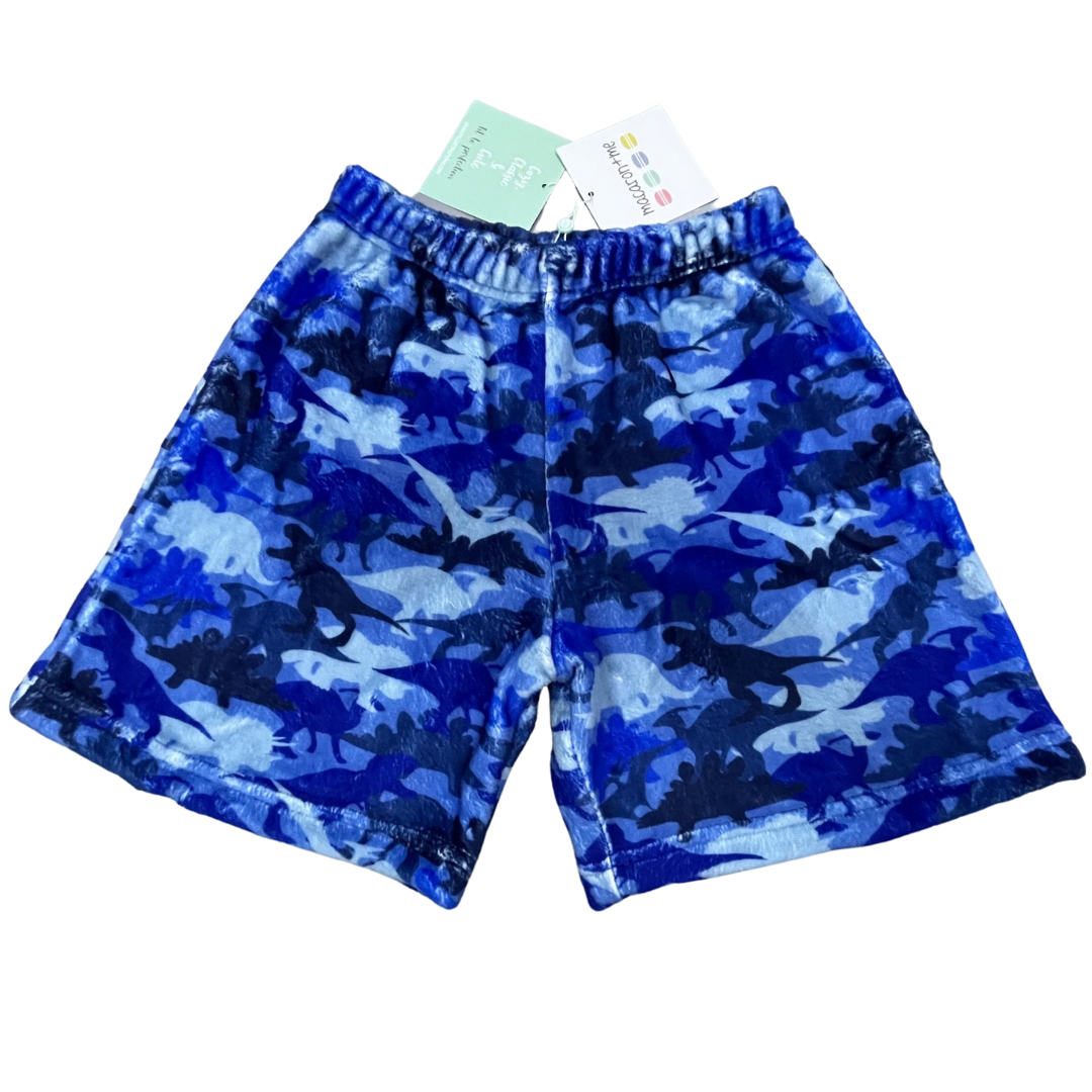 Plush Boy Shorts-Camo Dino