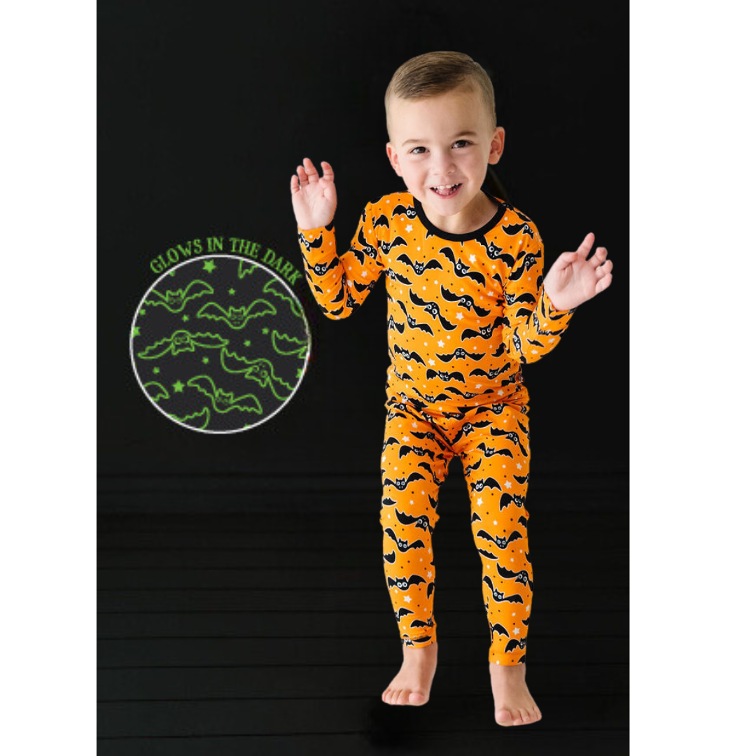 Glow Bats Two Piece Jammies-Glow in the Dark