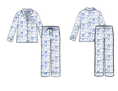 Woman's Kellyanne's Bows Button Down PJ Set