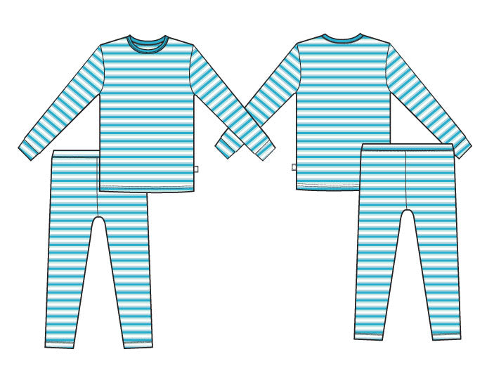 Blues Stripe 2 Pc Pajamas