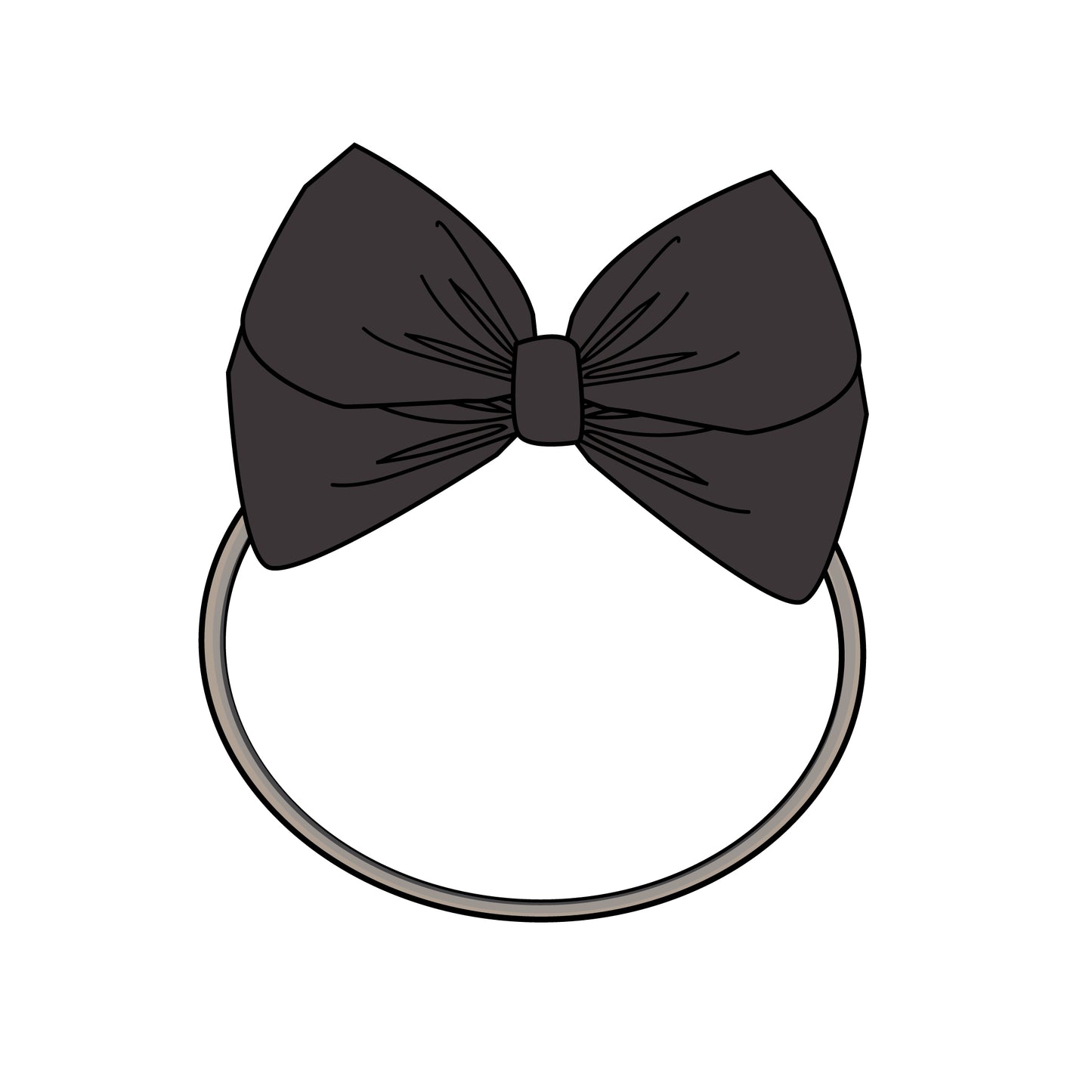 Black Stretchy Bow